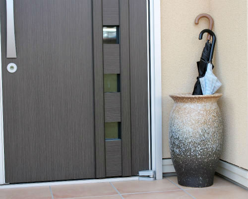 楽天市場】【あす楽対応】傘立て 陶器 信楽焼き 緑窯変五角傘立（W300