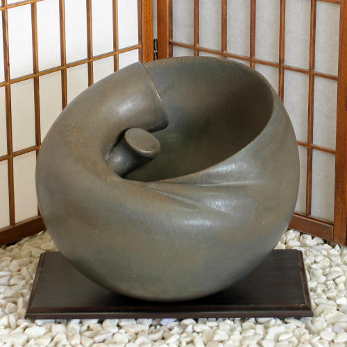信楽焼 花器 いぶし 渦潮 花器 生花 池坊 小原流 生け花 在庫数限り 在庫処分 立花 和風 華道 陶器 フラワーベース 立花 花瓶 ギフト 信楽焼き 華道 未生流 古流 遠州流