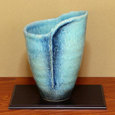 大倉陶園　花瓶　花器 大倉陶園 瑠璃金蝕ぶどう花瓶 高さ36センチ OKURA 大倉陶園