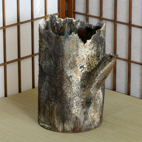 信楽焼 花器 櫛目 白枝 池坊 生け花 在庫数限り 在庫処分 和風 洋風 華道 陶器 フラワーベース 立花花器 自由花 花瓶 ギフト 信楽焼き 焼き物 小原流 未生流 古流 遠州流 やきもの あす楽 My 3 初売り