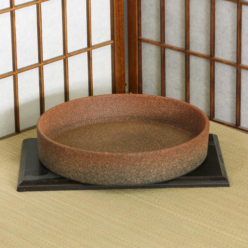 楽天市場】信楽焼 水盤 金彩 掛分け ソリ 13号 池坊 生け花 在庫数限り