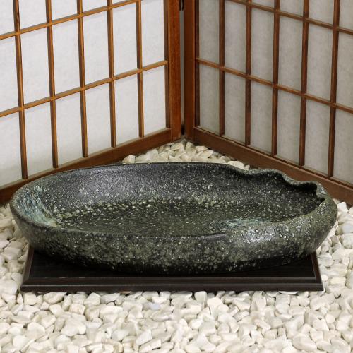 信楽焼 溜め桶 青 窯変 ひねり 小判 16号 活け花 花器 池坊 小原流 仕立て上げる 瀬戸もの 活け花 店卸し資産数境界線 店卸し資産かた付ける 和風 庭 花立て 華道 花入 御花軍事基地 立花 差し上げ物 信楽焼き 華道 未生流 古流 遠州流