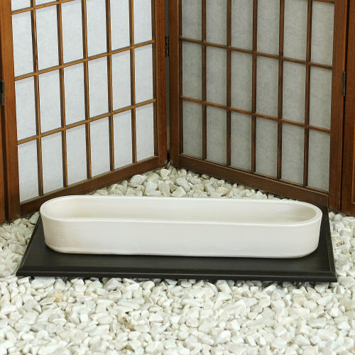 信楽焼 溜め桶 白釉 長角 小判 小 スカーレット 活け花 花器 池坊 小原流 仕立て上げる 瀬戸もの 生け花 店卸し資産数極限点 店卸し資産懲らしめる 和風 庭 花立て 華道 花入 御花軍事基地 立花 差し上げ物 信楽焼き 華道 未生流 古流 遠州流 (M-20B)
