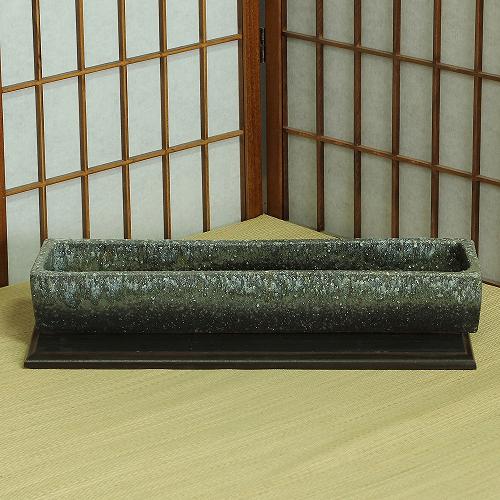 楽天市場】信楽焼 水盤 青磁 貫入 小判 18号 生け花 花器 池坊 小原流