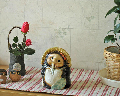 信楽焼 たぬき 置物 高さ約55cm 商売繁盛 縁起物 開運 陶器 狸オブジェ 信楽焼 11号開運狸 たぬき タヌキ 狸 開運 縁起物 可愛い 陶器