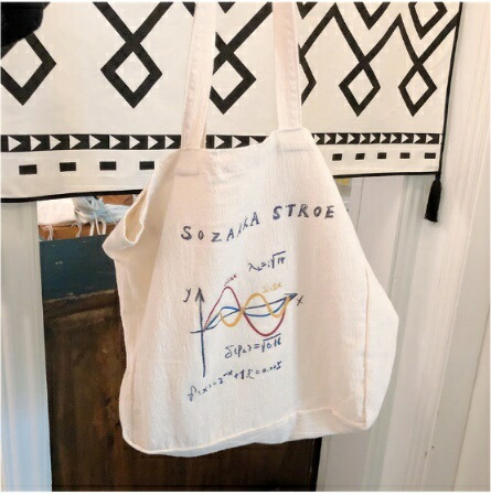 楽天市場 エコバッグ トートバッグ ショッピングバッグ レディース バッグ サブバッグ 学生 趣味 キャンパス 帆布 絵 英字 デザイン かわいい Muhly