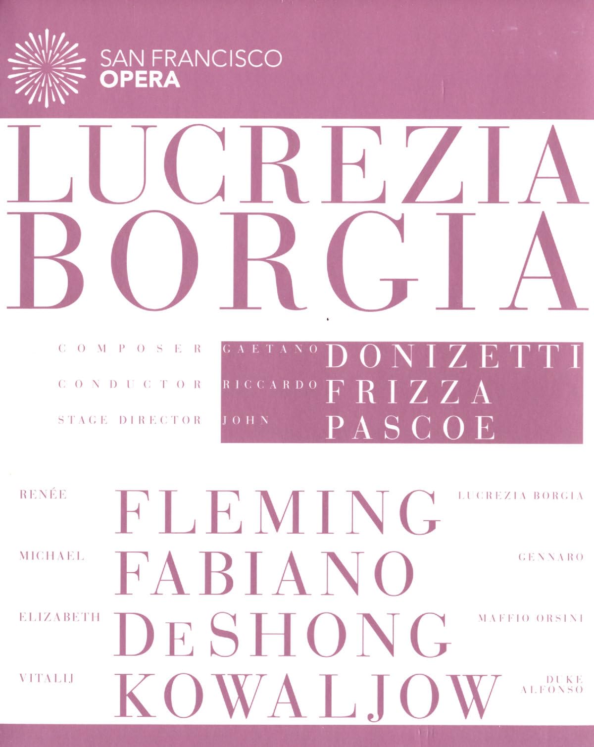 【中古-非常に良い】Lucrezia Borgia (San Francisco Opera) [Blu-ray]