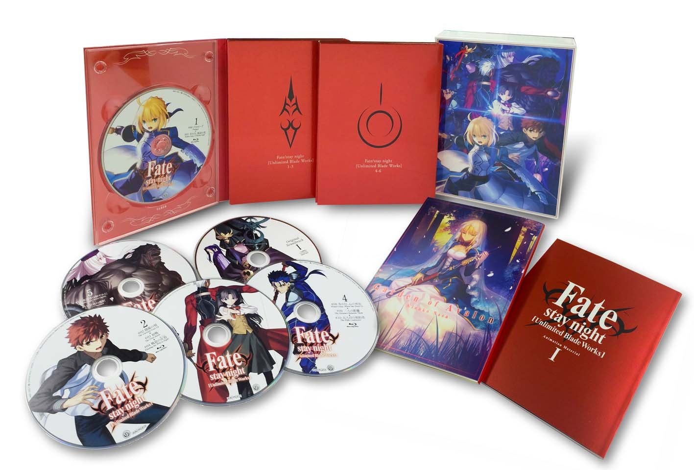 【中古】Fate/stay night [Unlimited Blade Works] Blu-ray Disc Box I(メーカー早期予約特典:武内崇描き下ろしイラストA3タペストリー付)(描き下ろしB1布ポスター、｜ムジカ＆フェリーチェ店