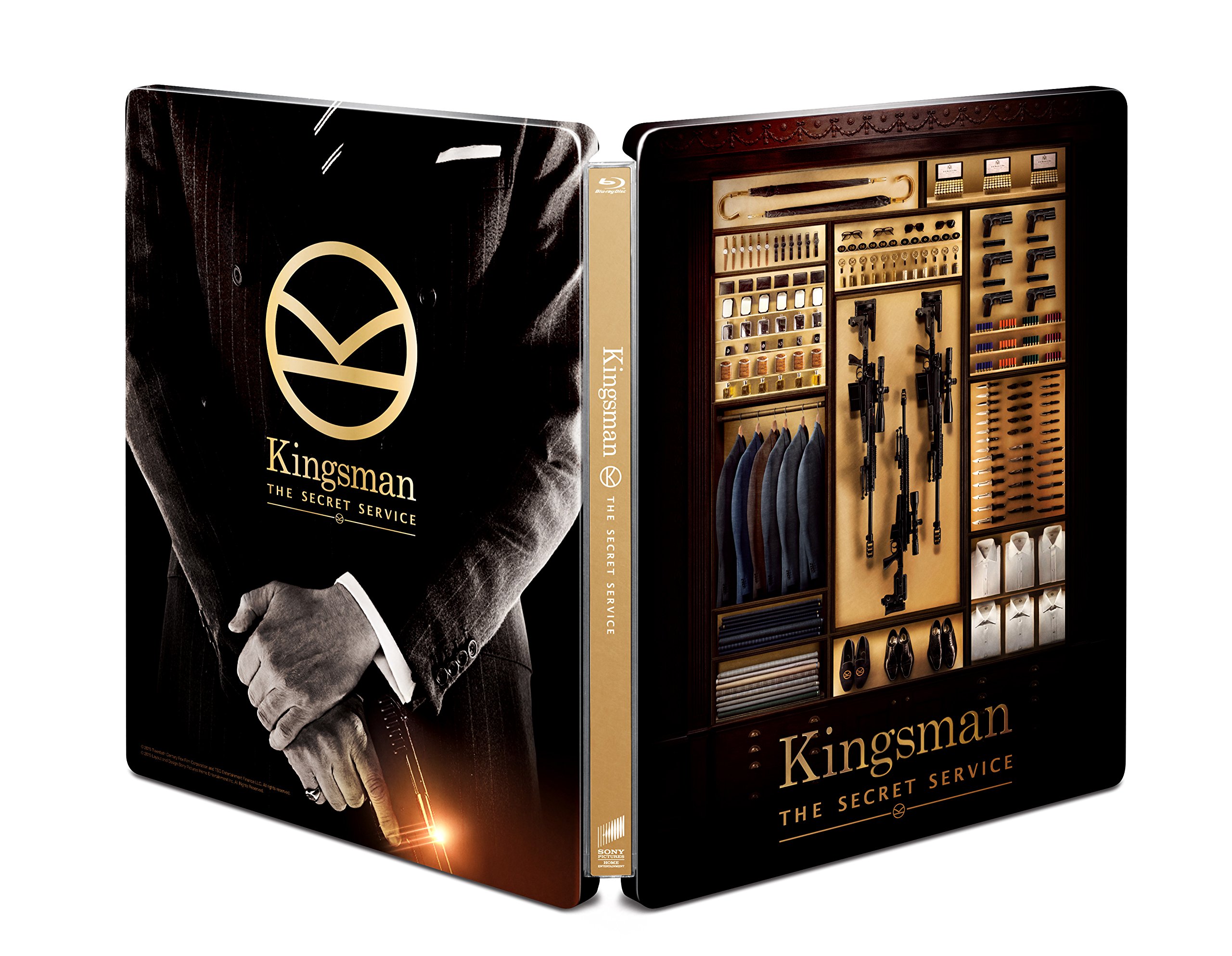 【中古】 KINGSMAN / キングスマン ブルーレイ プレミアム・エディション (初回限定版)(日本オリジナルデザイン ダブルジャケット仕様スチールブック＆ブロマイド5枚セット＋Kingsmanオリジナル封筒) [S
