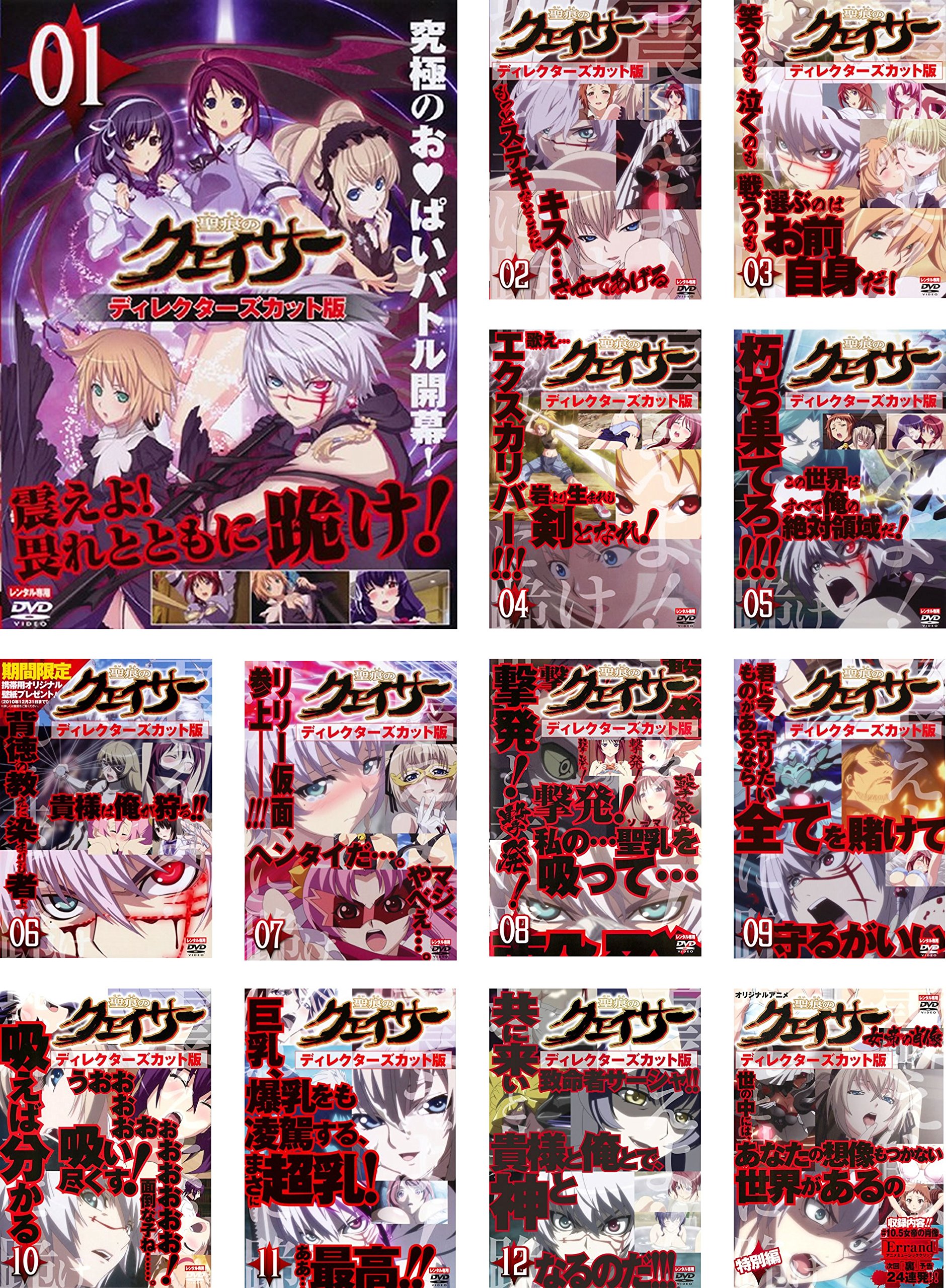 【中古-非常に良い】聖痕のクェイサー ディレクターズカット版 TV版全12巻 + 特別編 女帝の肖像 [レンタル落ち] 全13巻セット [マーケットプレイスDVDセット商品] 26,528円