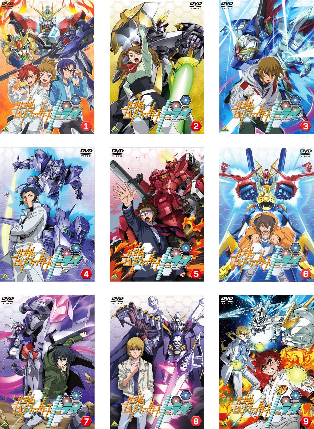 【中古】ガンダムビルドファイターズトライ [レンタル落ち] 全9巻セット [マーケットプレイスDVDセット商品]｜ムジカ＆フェリーチェ店