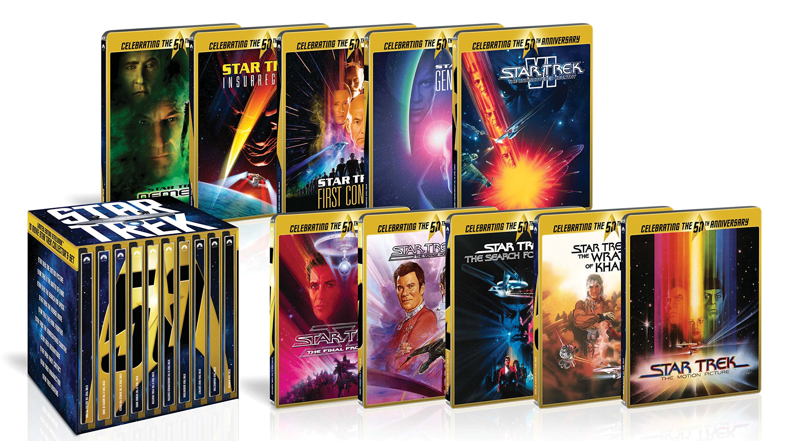 【中古】スター・トレック I-X 劇場版ブルーレイ50周年記念BOX スチールブック仕様 [Blu-ray]｜ムジカ＆フェリーチェ店