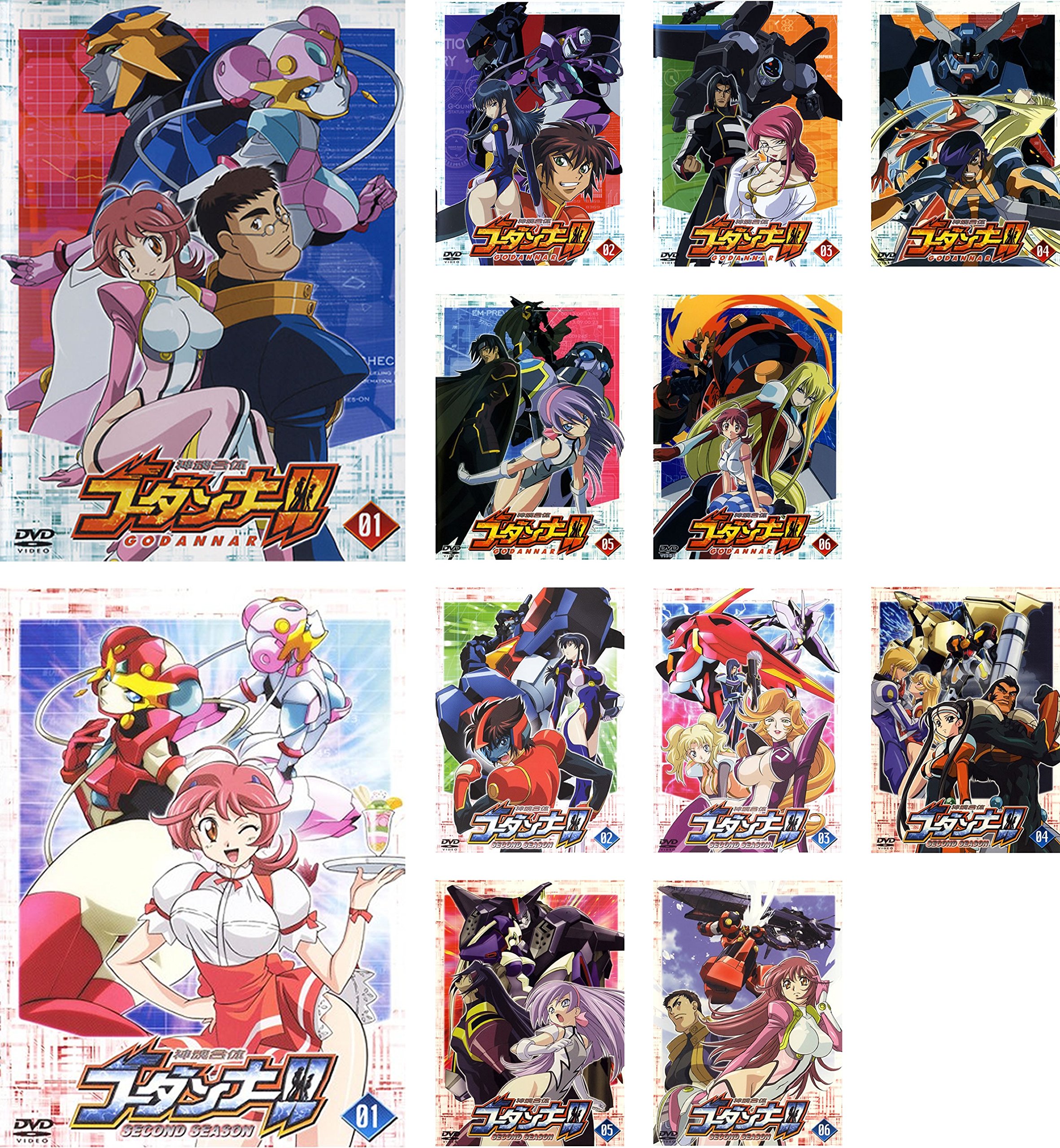 【中古】神魂合体 ゴーダンナー!! 全6巻 + セカンドシーズン 全6巻 [レンタル落ち] 全12巻セット [マーケットプレイスDVDセット商品]