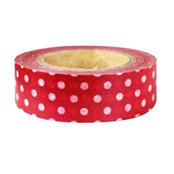 【中古】【輸入品・未使用】(Red Dots) - Wrapables Dotted Japanese Washi Masking Tape 11,999円