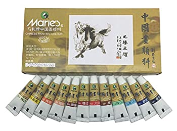【中古】【輸入品・未使用】Marie's 中国 ペイントカラー チューブ 水彩セット 5 ml 12色 EASYOU｜ムジカ＆フェリーチェ店