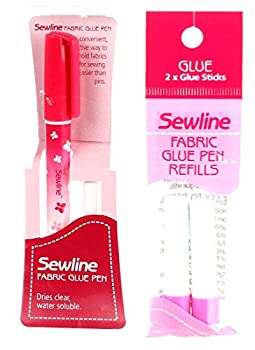 【中古】【輸入品・未使用】(1 Pen%カンマ% 1 2-pack Refills) - Bundle of Sewline Fabric Glue Pen(s) Blue%カンマ% and Fabric Glue Pen Refill 2-Pack(s) Blue (1 Pen%カンマ% 1