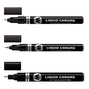 【中古】【輸入品・未使用】(3 Tip Bundle (1mm + 2mm + 4mm)) - Molotow Liquid Chrome Marker Set - 1mm%ｶﾝﾏ% 2mm and 4mm