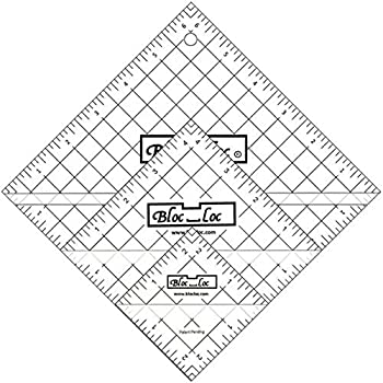 【中古】【輸入品・未使用】Bloc Loc Half Square Triangle Ruler Set 13cm - 11cm 14cm%ｶﾝﾏ%17cm%ｶﾝﾏ% Acrylic Ruler