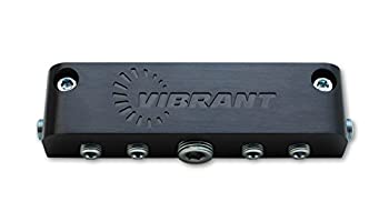 【中古】【輸入品・未使用】Vibrant 2691 ブラック陽極酸化アルミ真空マニホールド。