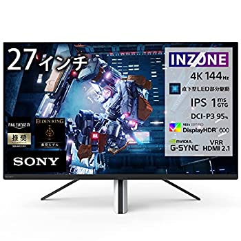 【中古】ソニー ゲーミングモニター INZONE M9 SDM-U27M90:4K 27インチ/広い色域と高コントラスト/リフレッシュレート 144Hz/応答速度1ms/VRR対応/直下型
