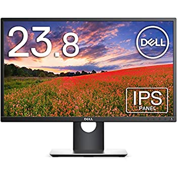 【中古】Dell モニター 23.8インチ 超広視野角&スリムベゼル/フルHD/IPS 非光沢/DP,HDMI,D-Sub/高さ調整 回転/プレミアムパネル3年保証 P2417H