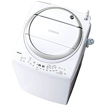 【中古-非常に良い】東芝 タテ型洗濯乾燥機 ZABOON 8kg メタリックシルバー AW-8V6 S
