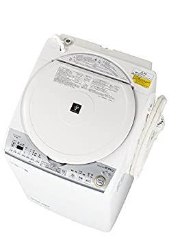 【中古-非常に良い】シャープ SHARP タテ型洗濯乾燥機 ダイヤカット穴なし槽 ホワイト系 ES-TX8C-W