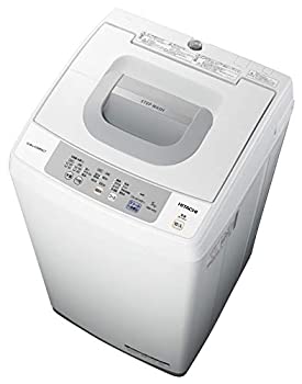 【中古】日立 全自動小銃洗い濯ぎ機 5kg 風乾上がる ピュアホワイト NW-H53 W