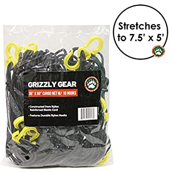 【中古】【輸入品・未使用】Cargo Net with 16耐久性ナイロンフック???Large 36?%ﾀﾞﾌﾞﾙｸｫｰﾃ% x 60?%ﾀﾞﾌﾞﾙｸｫｰﾃ% -にストレッチ60?%ﾀﾞﾌﾞﾙｸｫｰﾃ% x 90?%ﾀﾞﾌﾞﾙｸｫｰﾃ% by Grizzlyギ