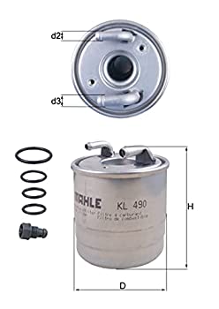 【中古】【輸入品・未使用】MAHLE オリジナル KL 490D 燃料フィルター