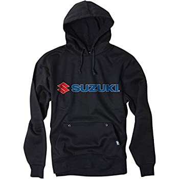 【中古】【輸入品・未使用】Factory Effex スズキ フード付きプルオーバースウェットシャツ L ブラック 15-88402