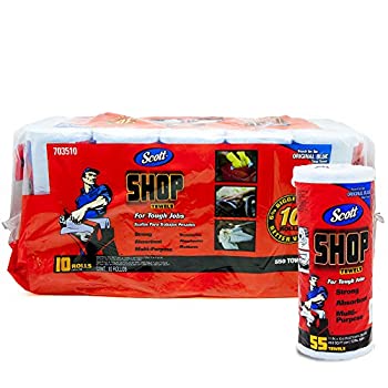 【中古】【輸入品・未使用】Scott (スコット) SHOP TOWELS / ショップタオル ブルーロール 55枚 10ロールセット(並行輸入品) 703510
