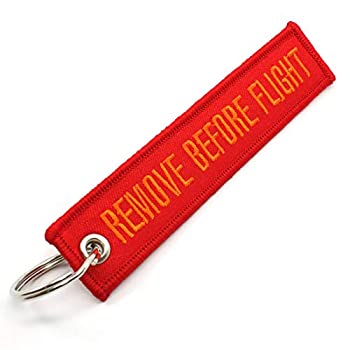【中古】【輸入品・未使用】Remove Before Flightキーホルダー???レッド/オレンジ???ロータリー13b1