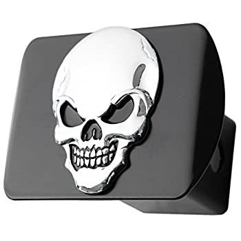 【中古】【輸入品・未使用】100%メタルスカル3Dエンブレムトレイルヒッチカバー2 "受信機に適合 2 inch ブラック SCDH2820