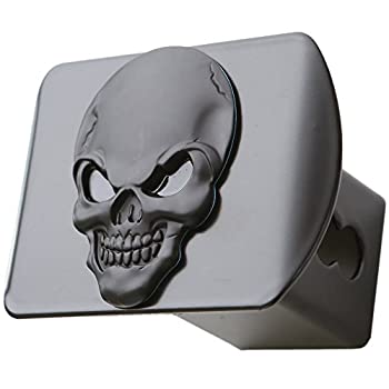 【中古】【輸入品・未使用】100%メタルスカル3Dエンブレムトレイルヒッチカバー2 "受信機に適合 2 inch ブラック SCDH2820|ムジカ&フェリーチェ店