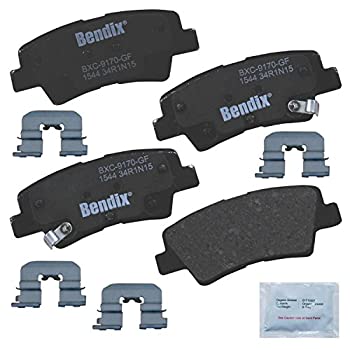 【中古】【輸入品・未使用】Bendix プレミアム銅フリー CFC1544 セラミックブレーキパッド (リア取り付け用ハードウェア付き)