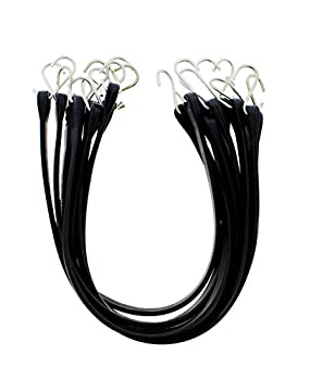 【中古】【輸入品・未使用】ABN EPDM Bungee Cords with Hooks 10-Pack%カンマ% 31in (54in Max Stretch) ? Heavy-Duty Rubber Tiedown Strap%カンマ% Tarp Tie Straps|ムジカ&フェリーチェ店