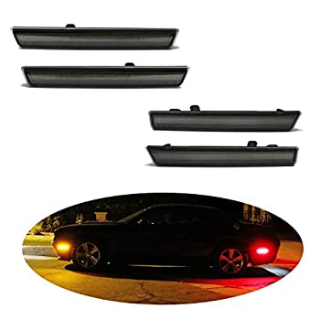 【中古】【輸入品・未使用】iJDMTOY スモークレンズ アンバー/レッド フルLED サイドマーカーライトキット 2015-20 Dodge Challenger対応 トータル180-SMD LED使用 OEMサイ|ムジカ&フェリーチェ店