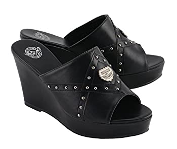 【中古】【輸入品・未使用】Milwaukee performancewomen 'sスタッズクロスOpen Toe Wedge 9 B(M) US ブラック MBL9407-BLACK-9
