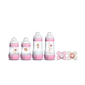 【中古】【インポート品・未当て嵌める】MAM Feed \u0026 Soothe Bottle \u0026 Pacifier Gift Set%ｶﾝﾏ% Girl%ｶﾝﾏ% 0+ Months%ｶﾝﾏ% 6-Count by MAM