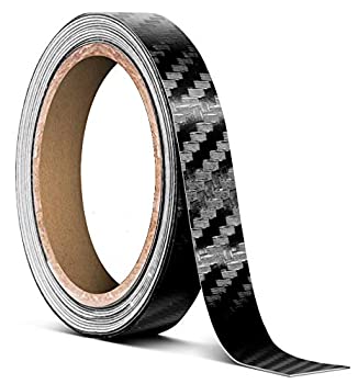 【中古】【輸入品・未使用】VViViD ブラックカーボンファイバー エアリリース 粘着ビニールテープロール (1/2インチ x 20フィート)