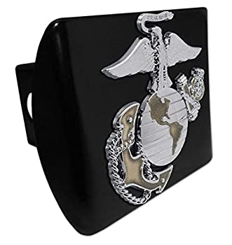 【中古】【輸入品・未使用】Elektroplate Marines プレミアムブラックアンカー つや消しメタルヒッチカバー