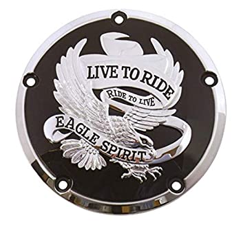 【中古】【輸入品・未使用】V-Factor ブラックとクロム 「Live to Ride」ダービーキューッチカバー ツインカムモデル用|ムジカ&フェリーチェ店