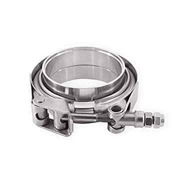 【中古】【輸入品・未使用】Mishimoto Vバンドクランプ ステンレススチール 1.75インチ (44.45mm)｜ムジカ＆フェリーチェ店