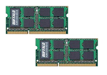 【未使用】【中古】 BUFFALO バッファロー PC3-10600 (DDR3-1333) 対応 204Pin用 DDR3 SDRAM S.O.DIMM 2枚組 for Mac A3N1333-2GX2｜ムジカ＆フェリーチェ店