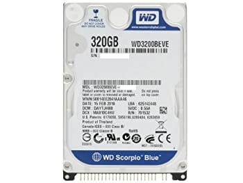 【中古-非常に良い】 Western Digital WD3200BEVE ScorpioBlue 2.5inch 5400rpm 320GB 8MB PATA