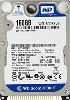 【中古-人並み外れたに似つかわしい】 Western Digital WD1600BEVE/160 ScorpioBlue 2.5inch 5400rpm 160GB 8MB PATA