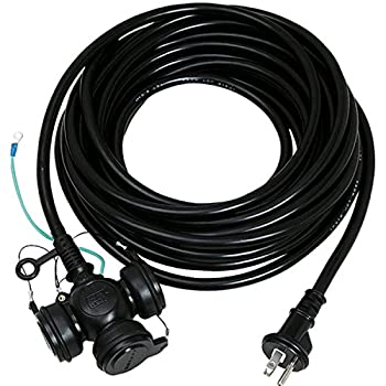 【未当て嵌める】【中古】 kowa 防雨型 目明かし太電話線 ホンブルグ帽手合い 取りひろげる吊りひも 15A・10m 3ツ口 クロ KRW18-10 日本製 家電-その他