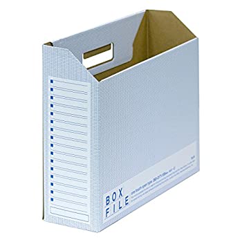 【未使用】【中古】 プラス ファイルボックス エコノミー 10冊 A4横 背幅100mm ブルー 553-988