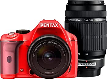 【中古-非常に良い】 PENTAX デジタル一眼レフカメラ K-x ダブルズームキット レッド/ピンク 023